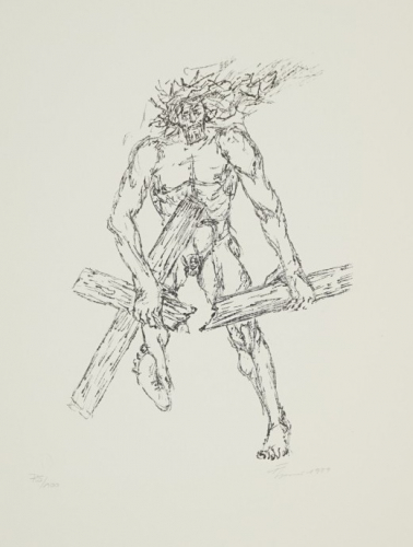 Bl.9 Studie zum Auferstehenden oder (Triumphator) (Cremer Fritz)