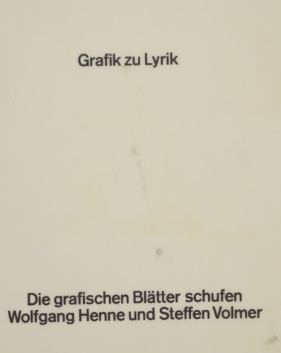 Titelblatt (Henne/Volmer)