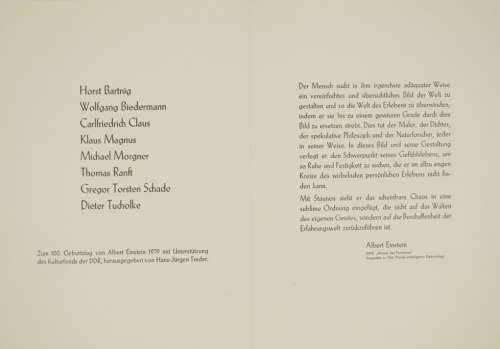 Inhaltsverzeichnis (Treder Hans-Jürgen)