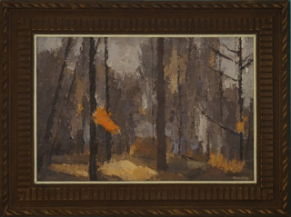 Herbstliches Waldstück (Hund Hans-Peter)