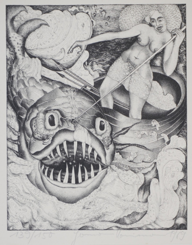 Ephyre beim Fisch (Naumann Hermann)