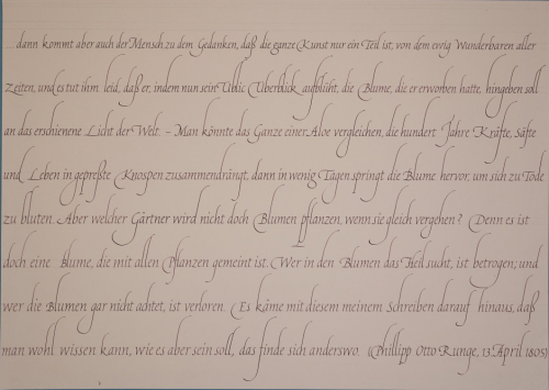 o.T. Schriftblatt zu Phillipp Otto Runge (Werdin Susanne)