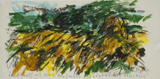Landschaft mit Heu und Heuhaufen (Lepke Gerda)