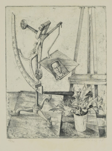 Stilleben mit Briefwaage (Dornis Kurt)