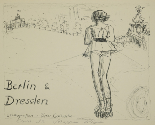 ( Rollschuhläuferin) Berlin und Dresden (Goltzsche Dieter)