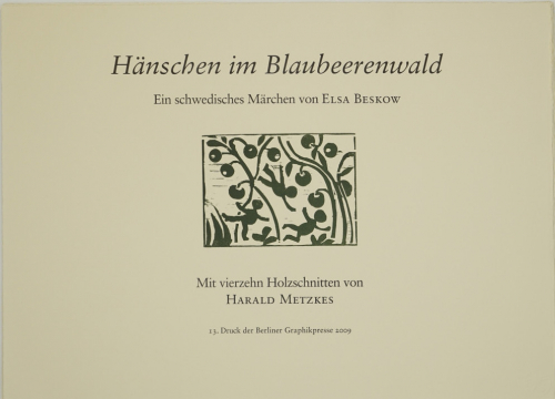 Verwandlung / Titelblatt (Metzkes Harald)