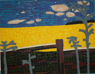 o.T. Landschaft mit Weizenfeld (Hofmann Paul)