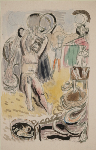 o.T. Fischverkäufer am Strand (Crodel Charles)