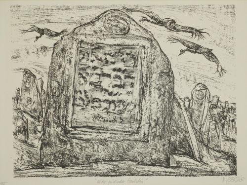 alter jüdischer Grabstein (Loewig Roger)