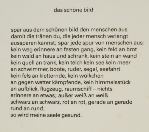 das schöne bild  (Jandl Ernst)
