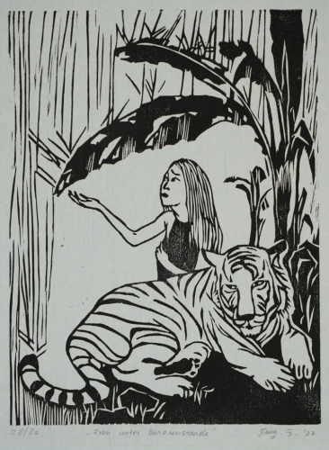 Frau unter Bananenstaude (Bian-Harbort Jiang)