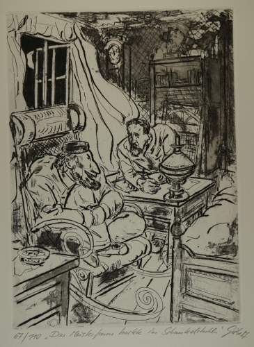 Der Meisterfaun hockte im Schaukelstuhl Bl.1 (Giebe Hubertus)