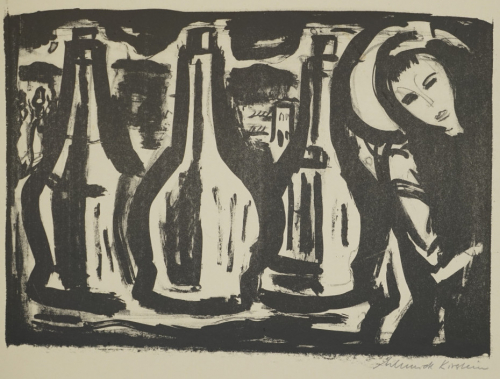 Mädchen mit Chiantiflaschen (Schmidt-Kirstein Helmut)