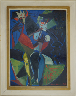 Stehender Akt mit Dämon (Naumann Hermann)