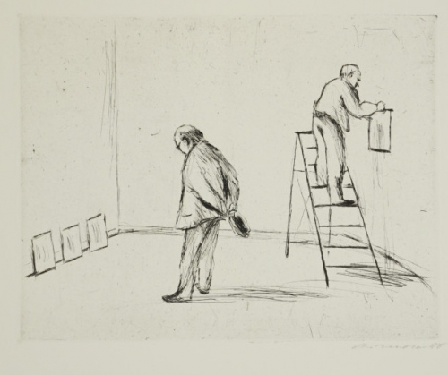 Vorbereitung einer Ausstellung (Mohr Arno)
