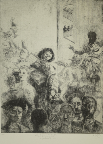 Ein Besuch in der Stadt (Der heilige Cyriacus nach M. Grünewald) (Hachulla Ulrich)