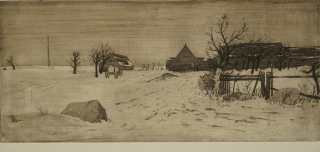 o.T. (Gehöft im Winter) (Krug Karl)