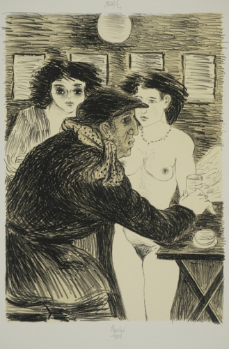 Der Ort (Maler mit Modell) (Mucchi Gabriele)