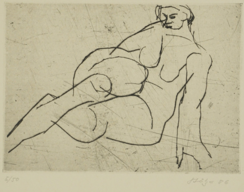 o.T. (Akt aufstützend) (Stötzer Werner)