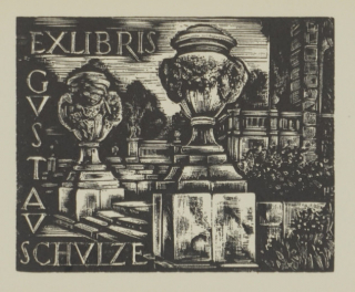 Exlibris Gustav Schulze (Schulze Hans)