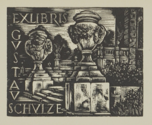 Exlibris Gustav Schulze (Schulze Hans)