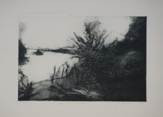 Elbe mit Schleppkahn (Herrmann Gunter)