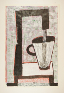 Espressomaschine mit Glas (Herrmann Peter)