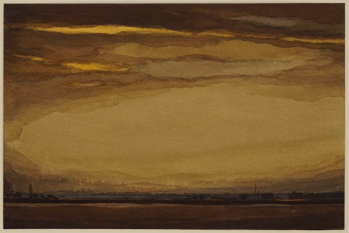 Himmel mit Lichtstreifen (Hund Hans-Peter)