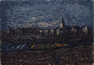 Wurzen abends (Hund Hans-Peter)