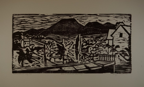 Bl. 2 Dorflandschaft vor Bergen (Jüchser Hans)