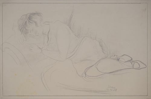 o.T. (Ruhendes Mädchen) (Jüchser Hans)