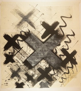 o.T. (Fahne mit Kreuz) (Klement Ralf)