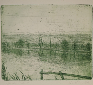An der Unstrut  (hellgrüner Druck) (Krug Karl)