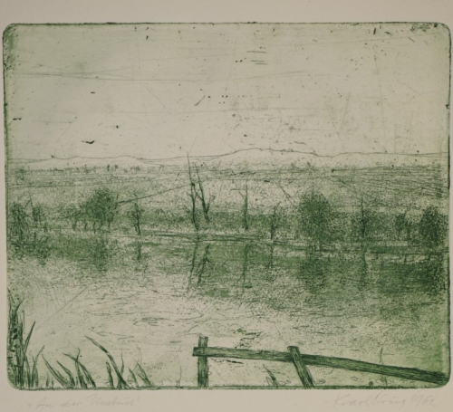 An der Unstrut  (hellgrüner Druck) (Krug Karl)