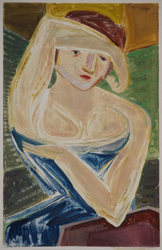 Frau in blau (Lachnit Max)