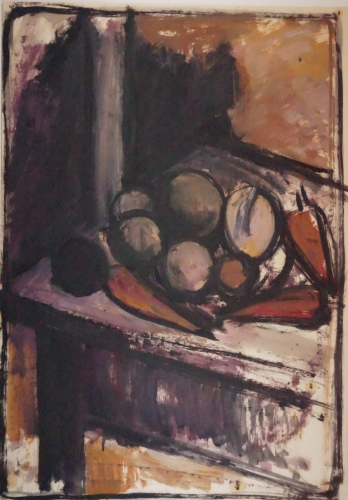 Stillleben mit Früchten und Tisch (Böhme Lothar)