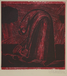 Kartoffelleserin mit schwarzer Wolke (Müller Gerhard Kurt)