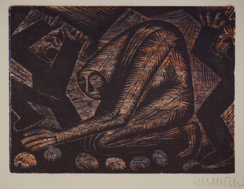 Kartoffelleserin mit schreienden Knaben (Müller Gerhard Kurt)
