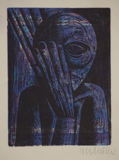 Frau mit Hand vorm Gesicht (Müller Gerhard Kurt)