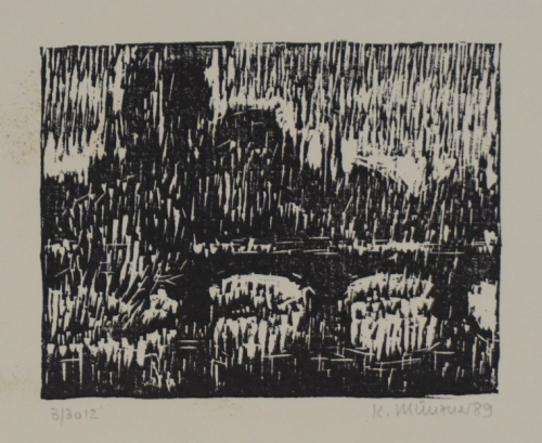 o.T. Landschaft mit Brücke (Münzner Karlheinz)