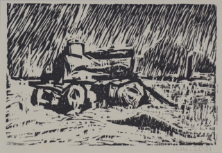 o.T. Landschaft mit Hänger (Münzner Karlheinz)