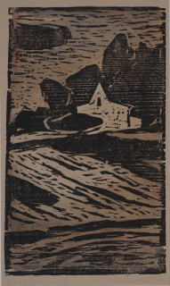 o.T. Landschaft mit Giebel (Münzner Karlheinz)