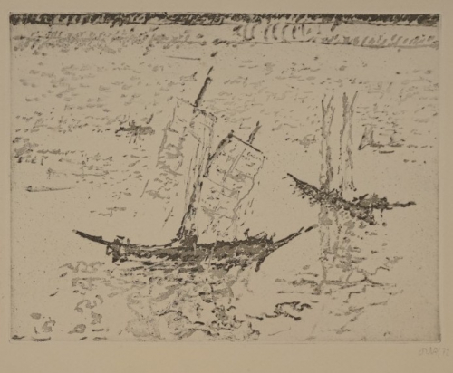 Boote im Ostchinesischen Meer Dschunken (Niemeyer-Holstein Otto)