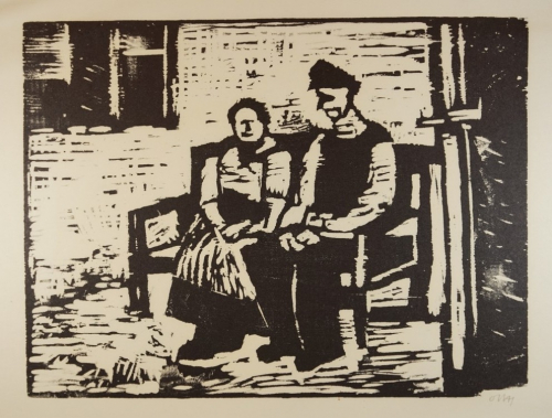 o.T. (altes Paar auf Bank) (Niemeyer-Holstein Otto)