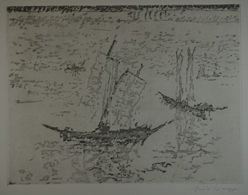 Boote im Ostchinesischen Meer Dschunken (Niemeyer-Holstein Otto)