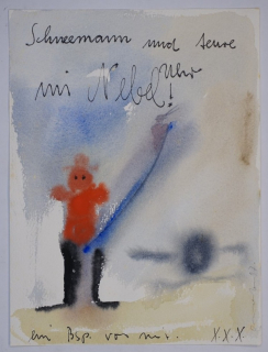 Schneemann und teure Uhr im Nebel (Osten Osmar)