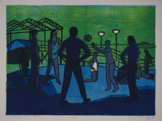 Ballspielende am Abend (Petersdorff Gudrun)