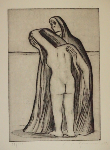 Bl.9 weiblicher Akt mit Tod (Quevedo Nuria)