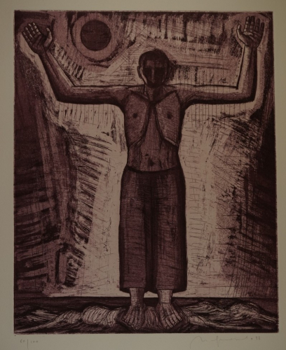 Bl.1 o.T. Mann mit ausgebreiteten Armen (Quevedo Nuria)