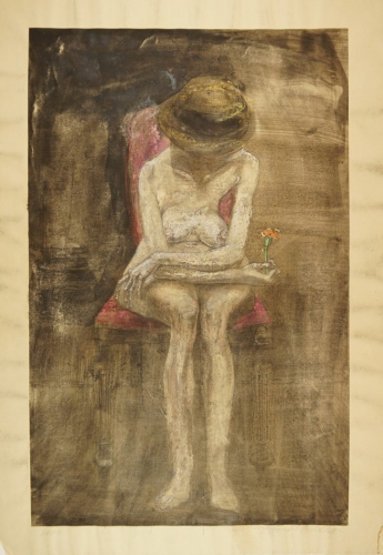 Frauenakt mit Blume (Richter Günter)